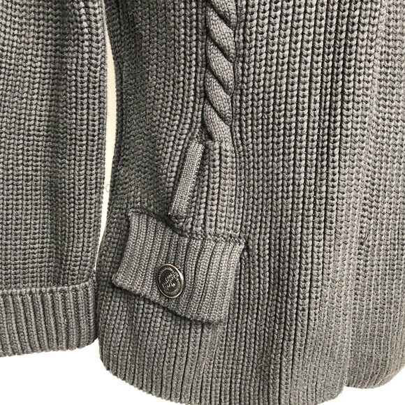 Barbara Bui Black Heavy Cotton Cable Knit Sweater - Picture 5 of 8